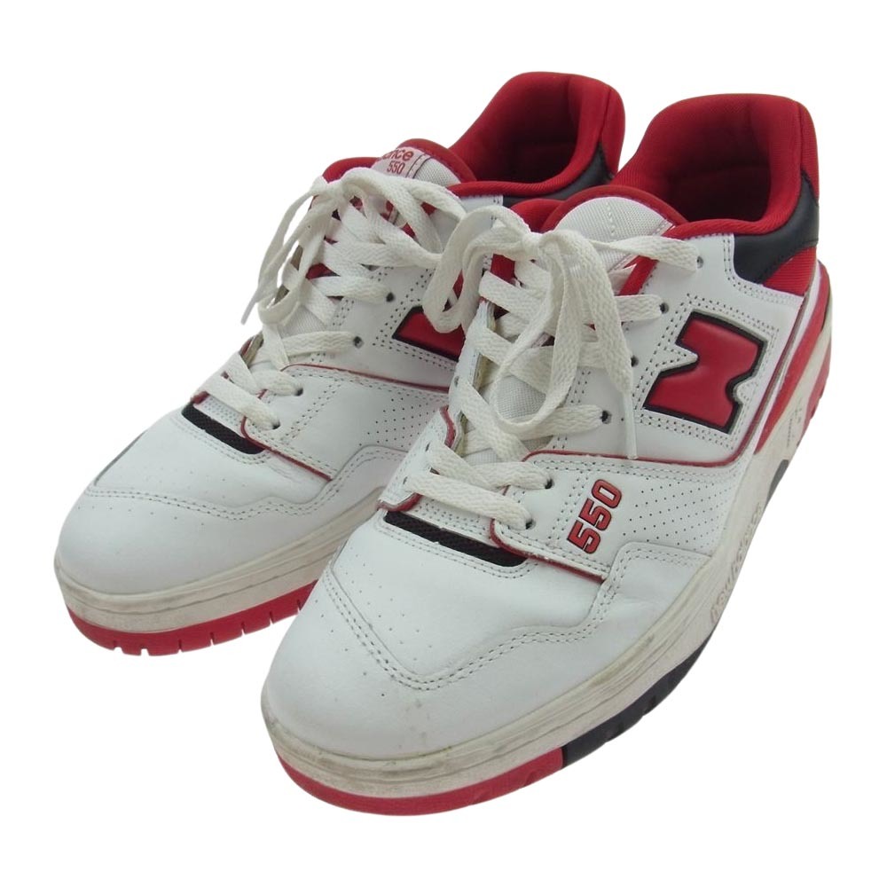 NEW BALANCE ニューバランス BB550SE1 バスケットボールシューズ スニーカー ホワイト系 レッド系 27.5cm【中古】_画像2