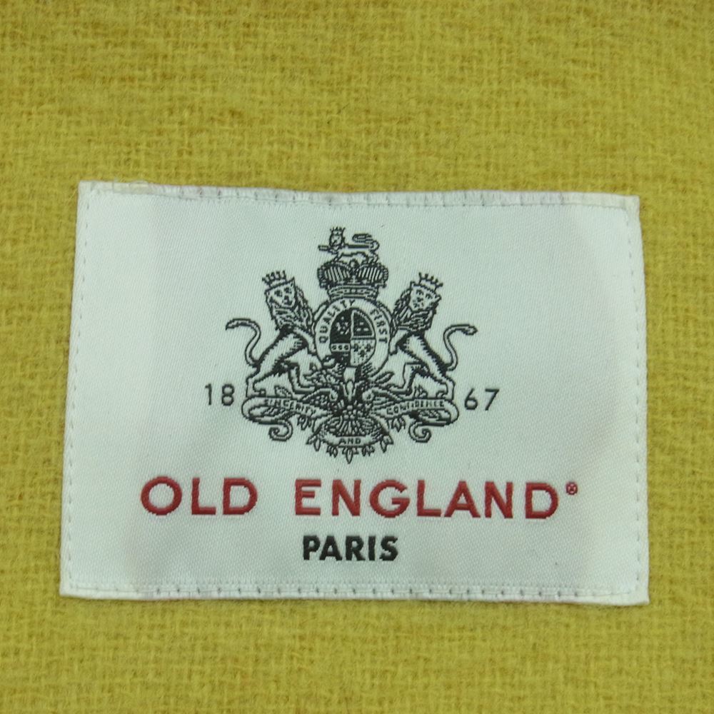 OLD ENGLAND オールドイングランド 英国 ヘリンボーン ウール ダッフル コート 日本製 イエロー系 36【中古】_画像4