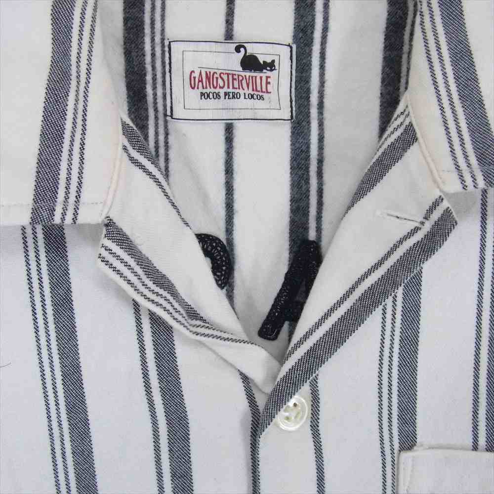 GANGSTERVILLE ギャングスタービル 17AW GSV-17-AW-28 Classic Parlor Stripe Shirts クラシック パーラー ストライプ シャツ 【中古】_画像3