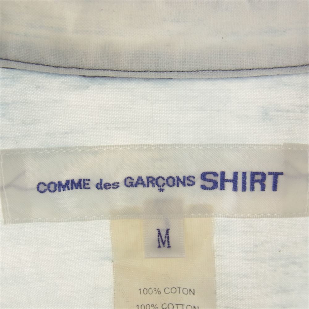 COMME des GARCONS コムデギャルソン SHIRT W26089 日本製 ブリーチ コットン 長袖 シャツ ホワイト系 M【中古】_画像4