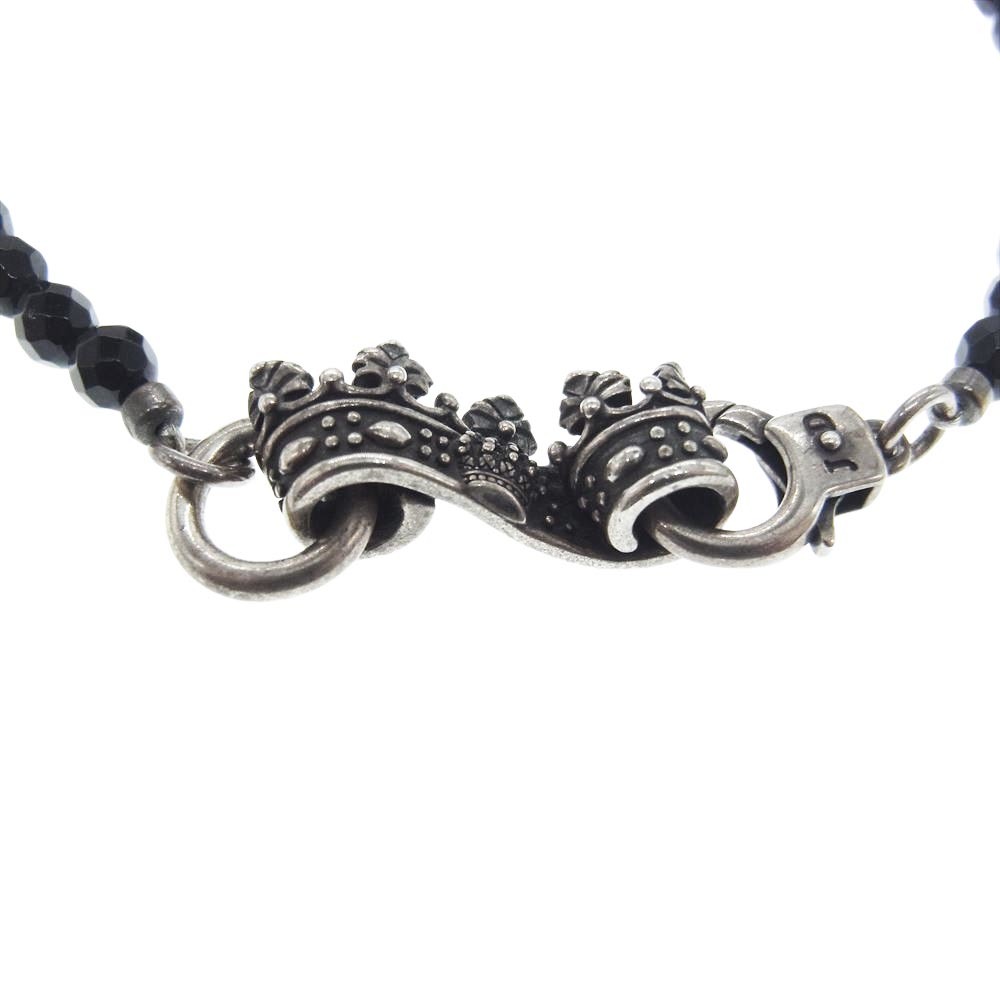 Justin Davis Justin Davis SBJ640 BLACK SERPENT CROWN black sa- pen to Crown necklace onyx black group [ used ]