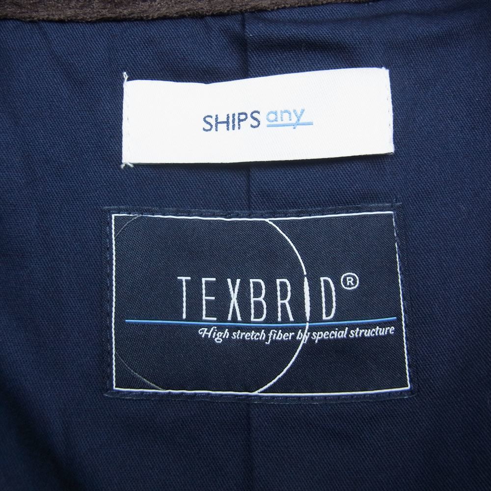 シップス エニィ ships any TEXBRID R 撚杢 畔編み 2ボタン ジャケット ネイビー系 XS【新古品】【未使用】【中古】_画像4