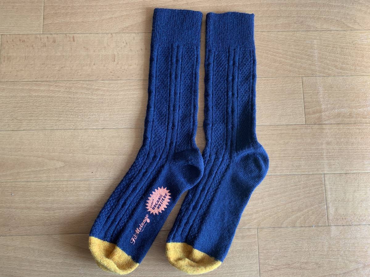 新品＋1 FilmelangeフィルメランジェNAT2ナット2 コットンウールソックス/オフホワイト靴下COTTON WOOL SOCKS日本製_画像5