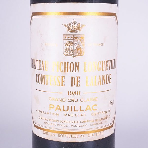 1円～★シャトー ピション ロングヴィル コンテス ド ラランド 1980年 赤 ※ 750ml 14%未満 ポイヤック Chteau Pichon Longueville K05041_画像1