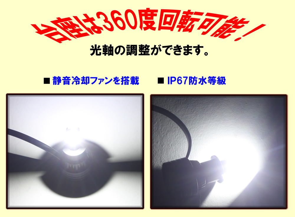 [送料無料 神奈川県から発送] 即納 M3 LED ヘッドライト H3 LEDチップ3055 12000LM 6000K 50W_画像4