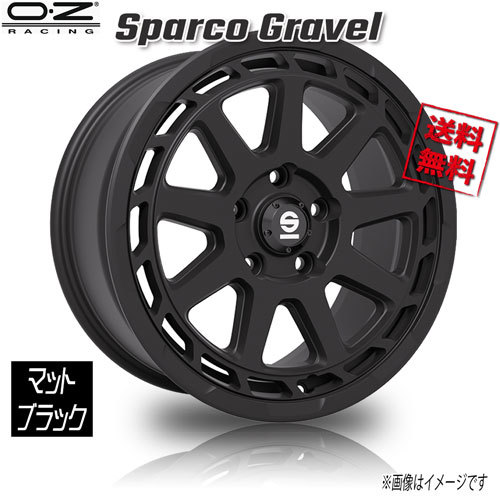 OZレーシング OZ Sparco Gravel マットブラック 18インチ 5H114.3 8J+40 4本 63.3 業販4本購入で送料無料_画像1
