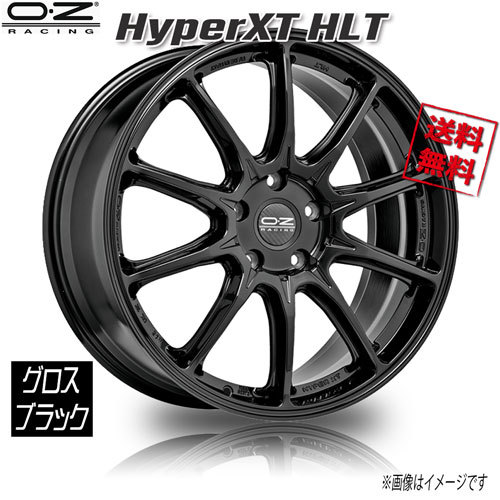 OZレーシング HyperXT HLT グロスブラック 22インチ 5H120 9J+35 4本 業販4本購入で送料無料