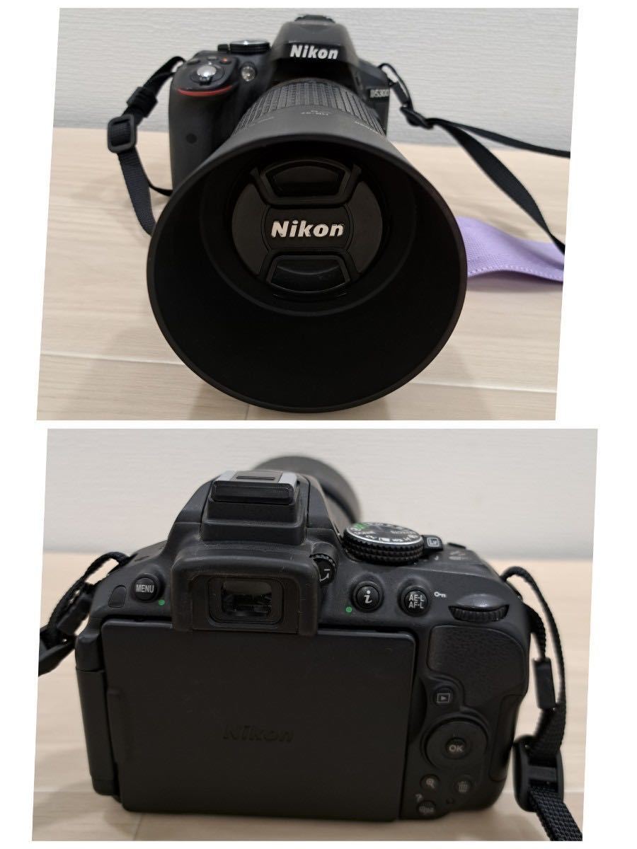 【K】1円～ Nikon ニコン デジタル一眼レフカメラ D5300 AF-S NIKKOR55-200mm 1:4-5,6G ED 【K】1119-012 (8)_画像9