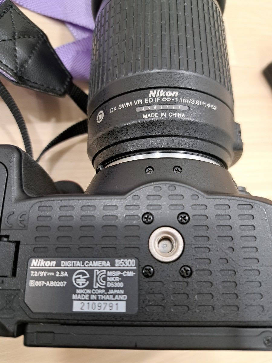 【K】1円～ Nikon ニコン デジタル一眼レフカメラ D5300 AF-S NIKKOR55-200mm 1:4-5,6G ED 【K】1119-012 (8)_画像2