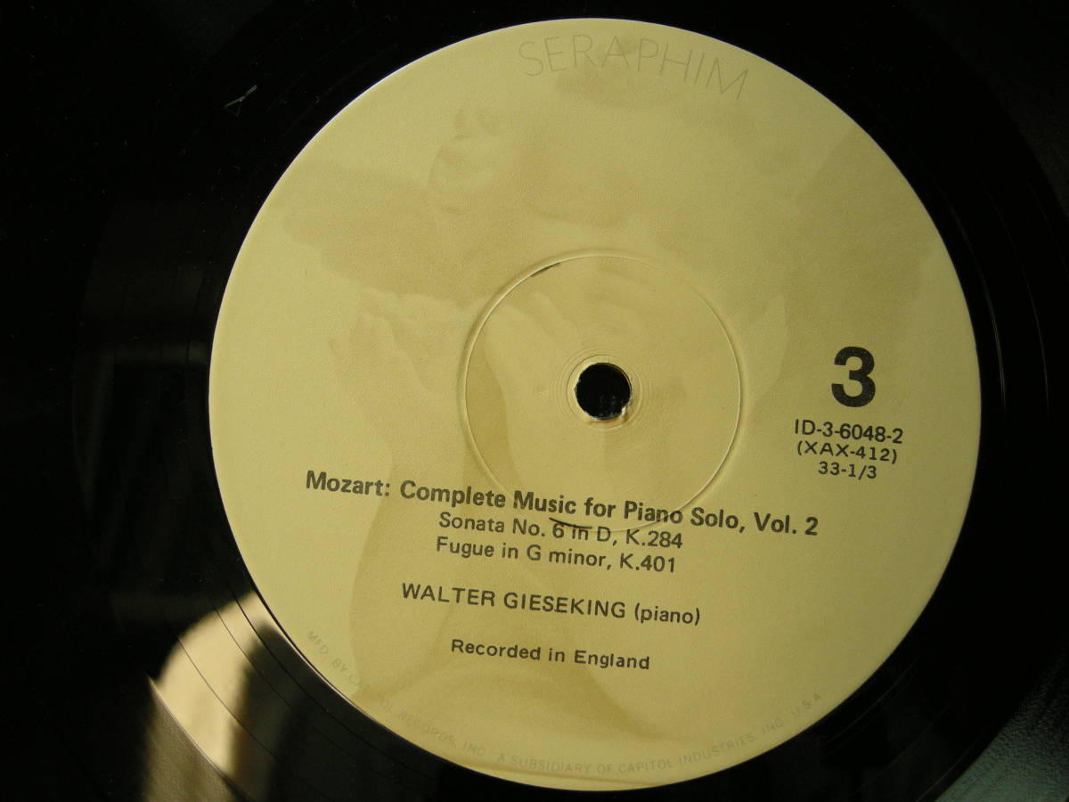 W.Gieseking-Mozart The Complete Music for Piano Solo Vol.2 4LP koike_画像4