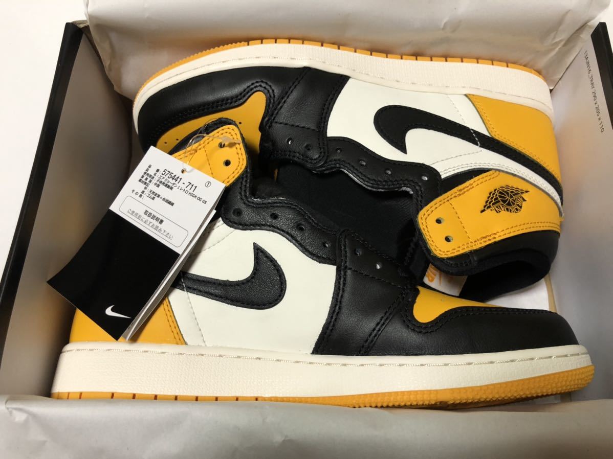 Nike GS Air Jordan 1 Retro High OG Taxi ナイキ GS エアジョーダン1 レトロ ハイ OG タクシー 575441-711 24.5cm US6.5Y 新品_画像2