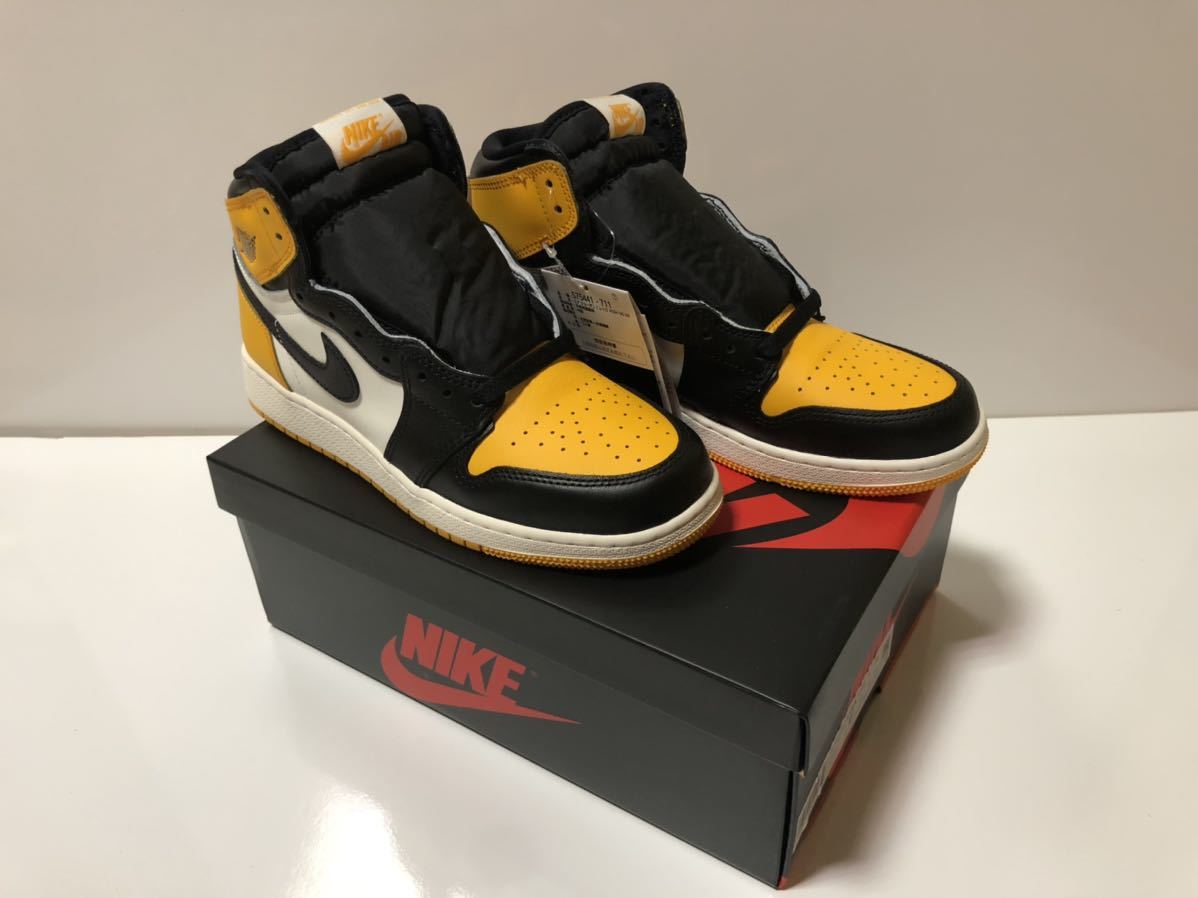 Nike GS Air Jordan 1 Retro High OG Taxi ナイキ GS エアジョーダン1 レトロ ハイ OG タクシー 575441-711 24.5cm US6.5Y 新品_画像3