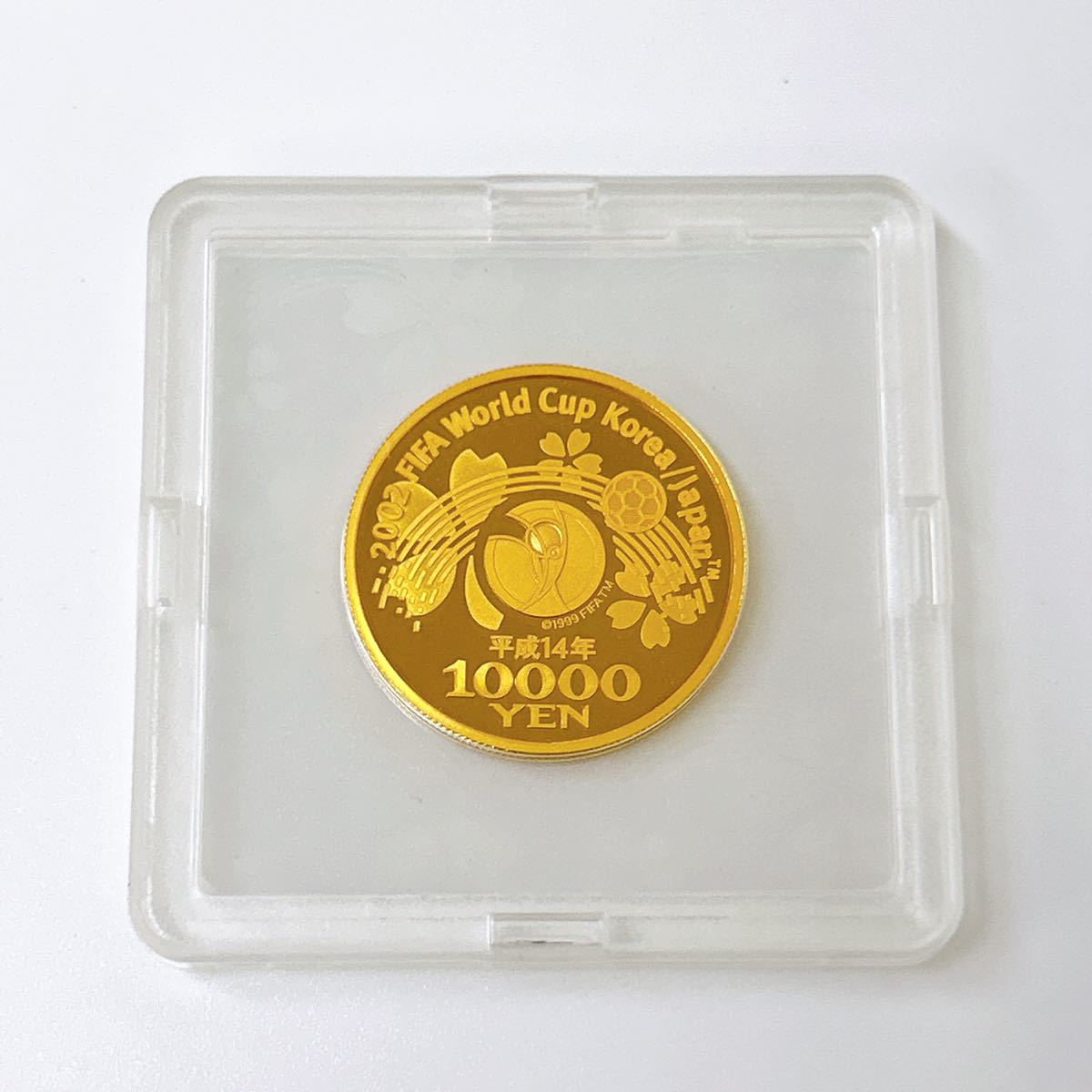 1295【金貨】 2002年 平成14年 FIFAワールドカップ記念 1万円金貨 K24 純金 未開封 ケース付き _画像4