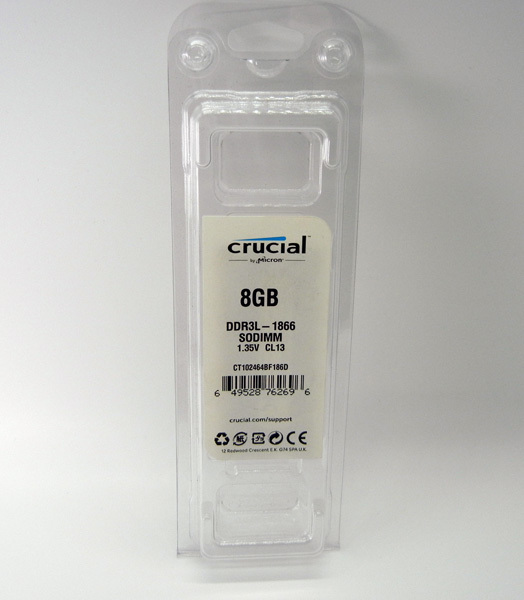 ★新品未開封★Crucial ノートPCメモリ 低電圧 DDR3L-1866(PC3-14900) 8GB/1.35V_画像1