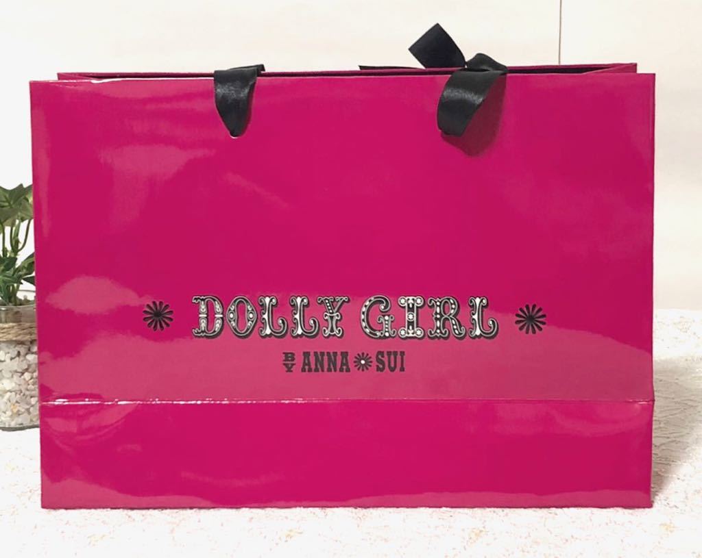 アナスイ 「 ANNA SUI DOLLY GIRL 」ショッパー (484) ショップ袋 紙袋 ブランド袋 29×20.5×10cm ギフト ラッピング ピンク 折らずに配送_画像2