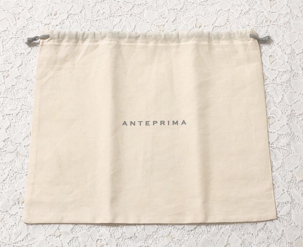 アンテプリマ「ANTEPRIMA」バッグ保存袋 2枚組(3198) 正規品 付属品 内袋 布袋 巾着袋 布製 29×25cm 小さめ ベージュ_画像2