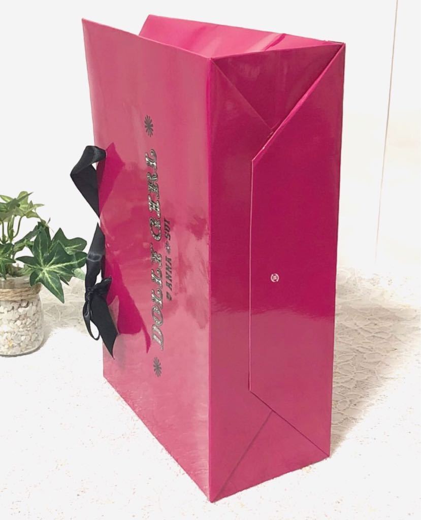 アナスイ 「 ANNA SUI DOLLY GIRL 」ショッパー (484) ショップ袋 紙袋 ブランド袋 29×20.5×10cm ギフト ラッピング ピンク 折らずに配送_画像5