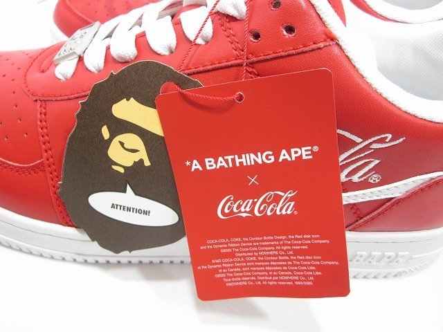 A BATHING APE / ア・ベイシング・エイプ Coca cola BAPE STA コカコーラ ベイプスタ2020 サイズ : 29cm レッド_画像9