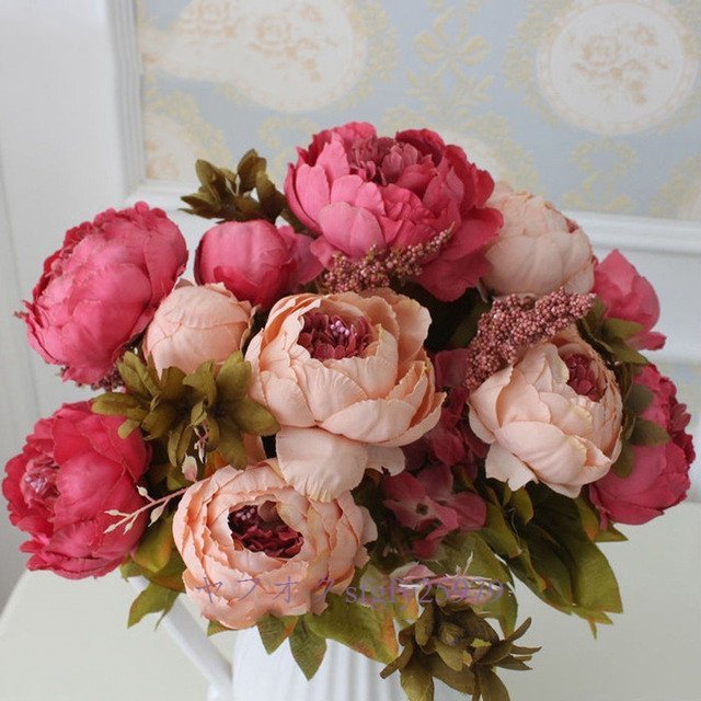 O955* new goods artificial flower silk flower pink large wheel antique manner ... medicine rose art flower bouquet bouquet arrangement also 