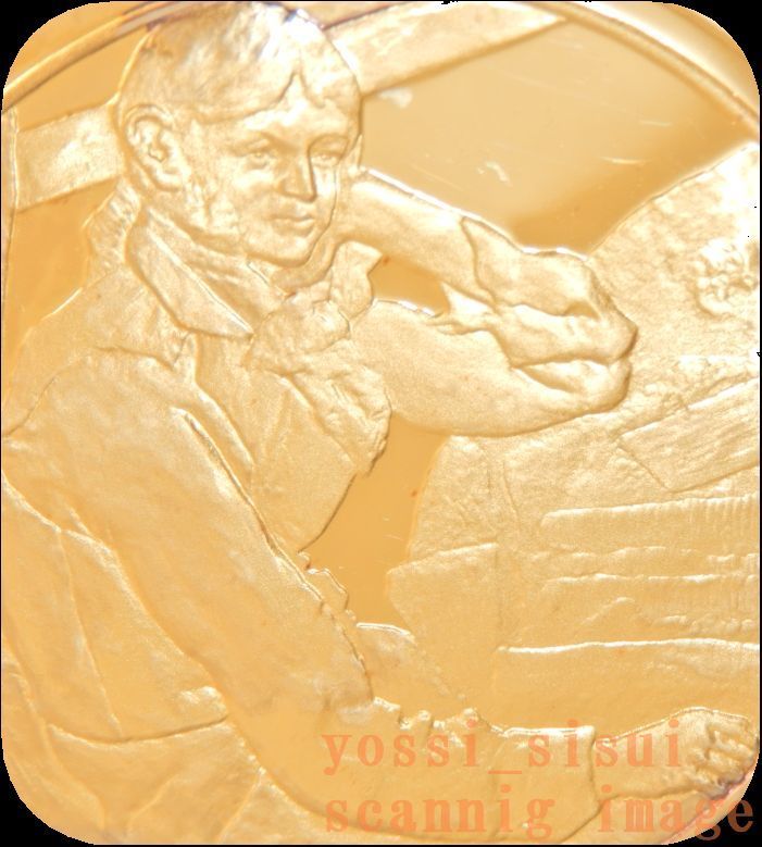 レア 限定品 フランス 造幣局製 画家 セザンヌ 絵画 赤いチョッキの少年 レリーフ 純金仕上げ 純銀製 シルバー メダル コイン 章牌
