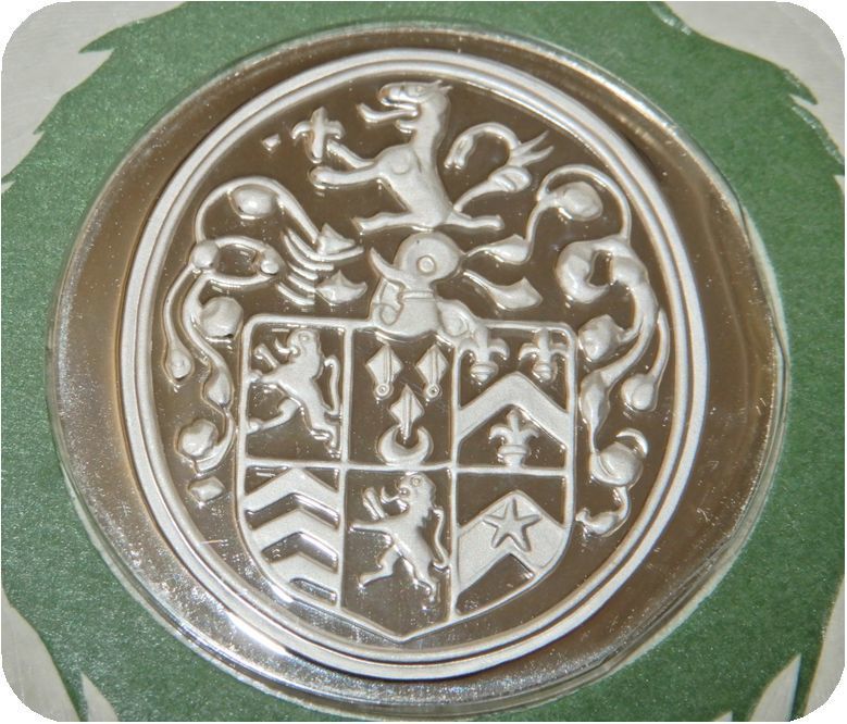 レア 限定品 1649年 イギリス イングランド チャールズ1世 死刑執行令状 印章 デミライオン 純銀製 メダル コイン レリーフ 王家 紋章 家紋