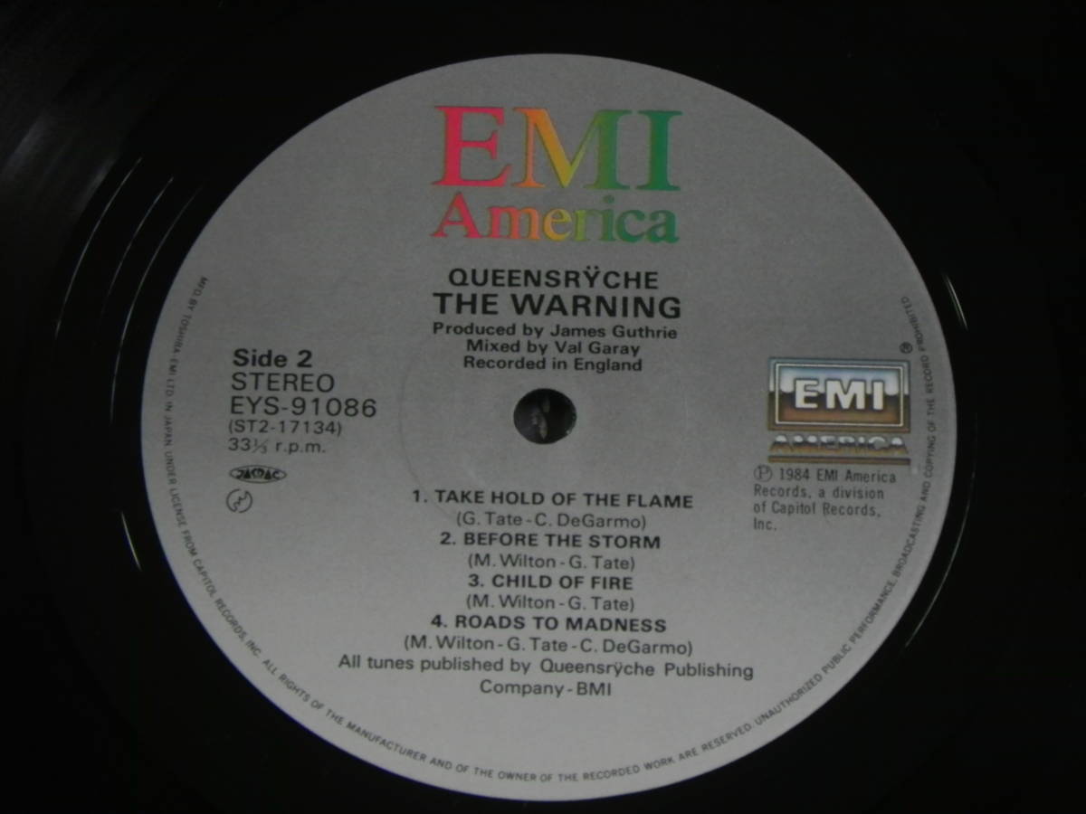 ★初版帯付国内盤LP★QUEENSRYCHE / THE WARNING クイーンズライチ / ザ・ウォーニング（警告） EMI America 東芝EMI EYS-91086★_画像6