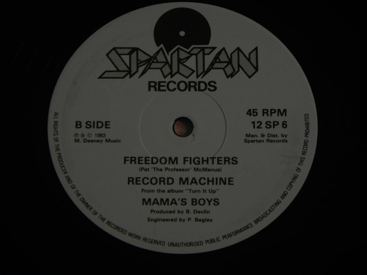 ★UK盤12”single★MAMA’S BOYS / TOO LITTLE OF YOU TO LOVE ママズ・ボーイズ / 3曲入り12インチ シングル SPARTAN RECORDS 12SP6★_画像6