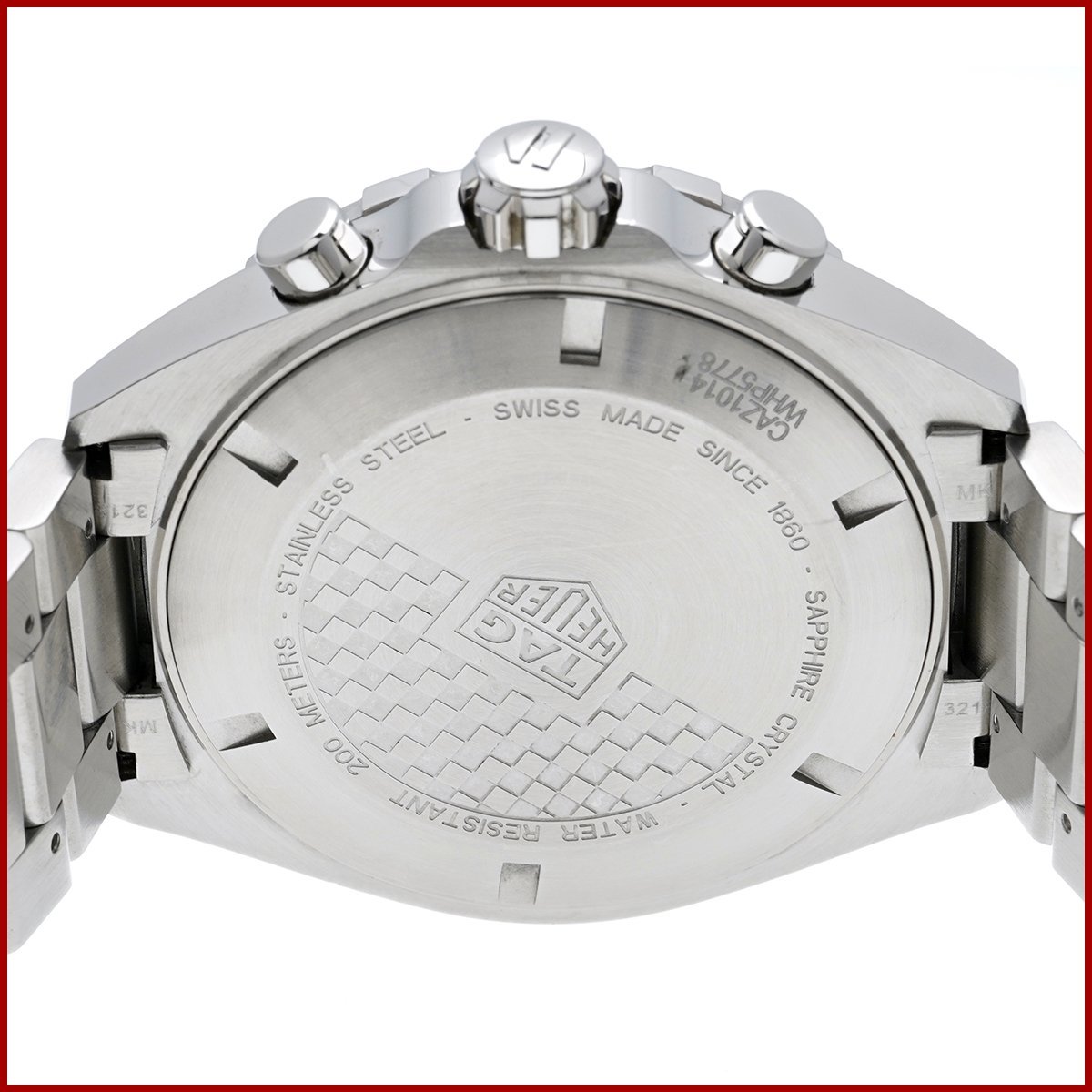 タグホイヤー メンズ腕時計 フォーミュラ1 クロノグラフ CAZ1014 SS 腕回り18.5cm 200m防水 ネイビー文字盤 美品 新品仕上げ済み_画像7