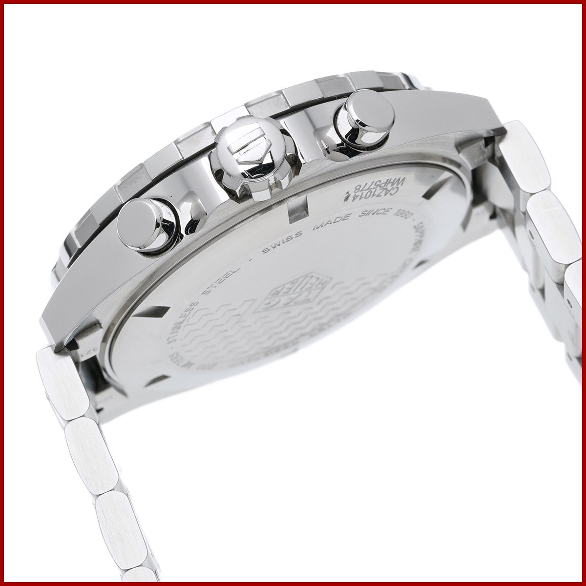 タグホイヤー メンズ腕時計 フォーミュラ1 クロノグラフ CAZ1014 SS 腕回り18.5cm 200m防水 ネイビー文字盤 美品 新品仕上げ済み_画像8