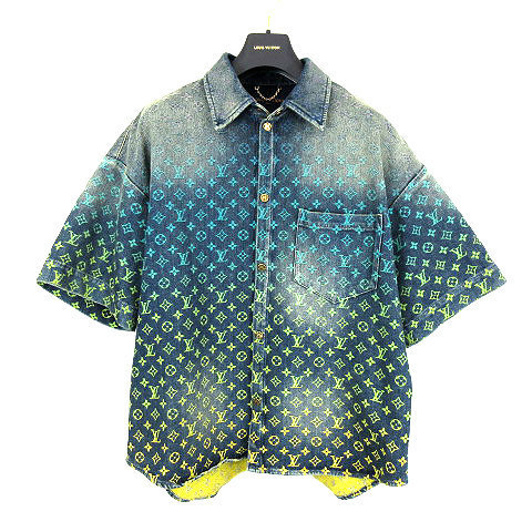 23SS LOUISVUITTON レインボーモノグラムショートスリーブデニム 23SS LOUISVUITTON レインボーモノグラムショートスリーブデニム