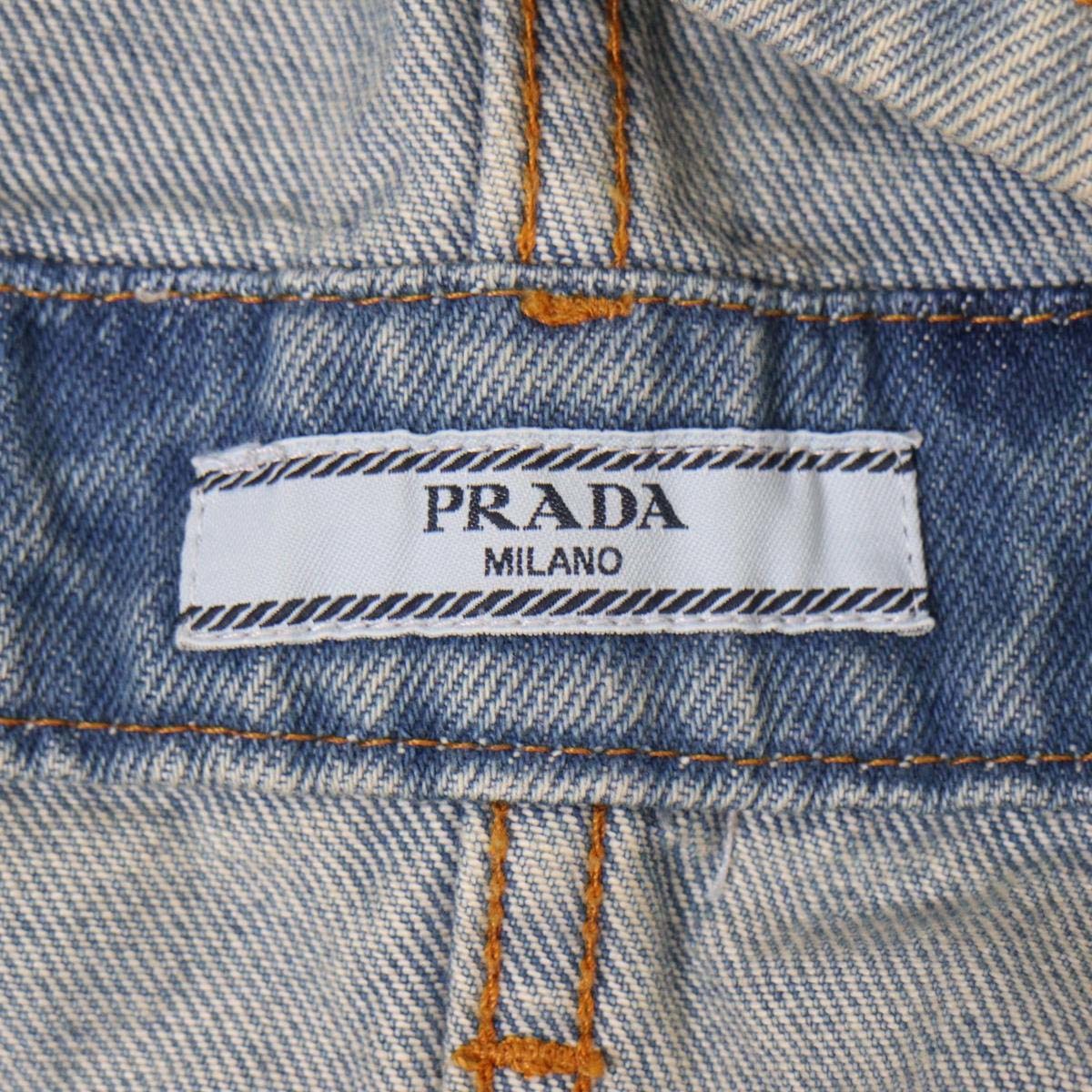 プラダ デニム ビブ ドレス GFA132 レディース ブルー PRADA 中古 【アパレル・小物】_画像9