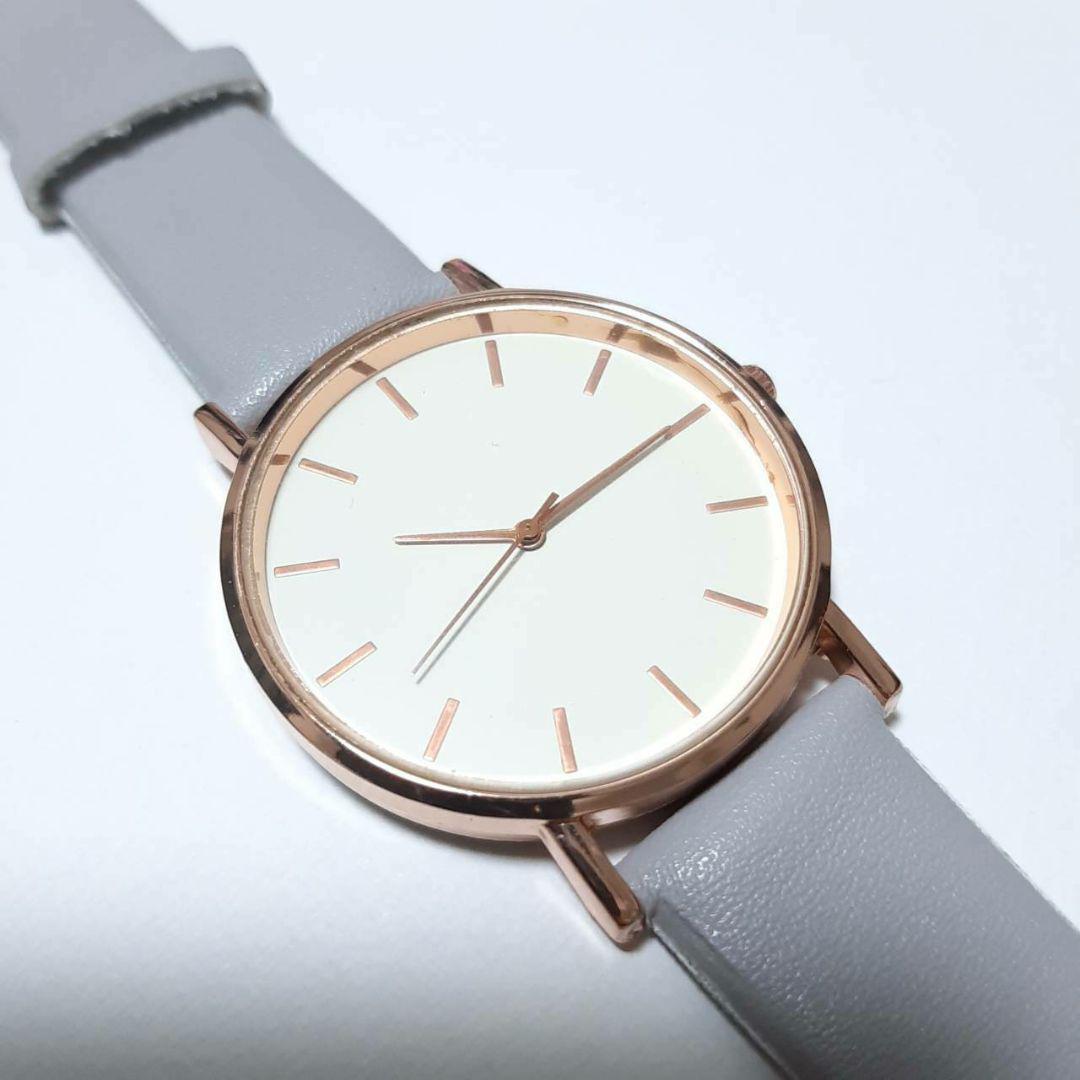 新品　腕時計　シンプル　ビジネス　プライベート　グレイ　5