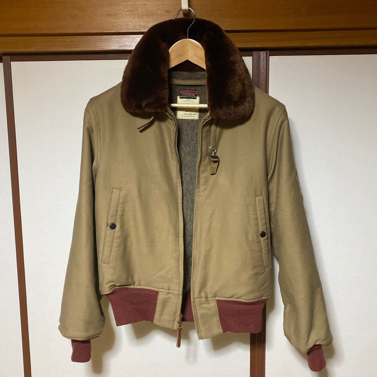 Buzz Rickson's フライトジャケット 38 Mぐらい B-15 COLVINEX 赤リブ