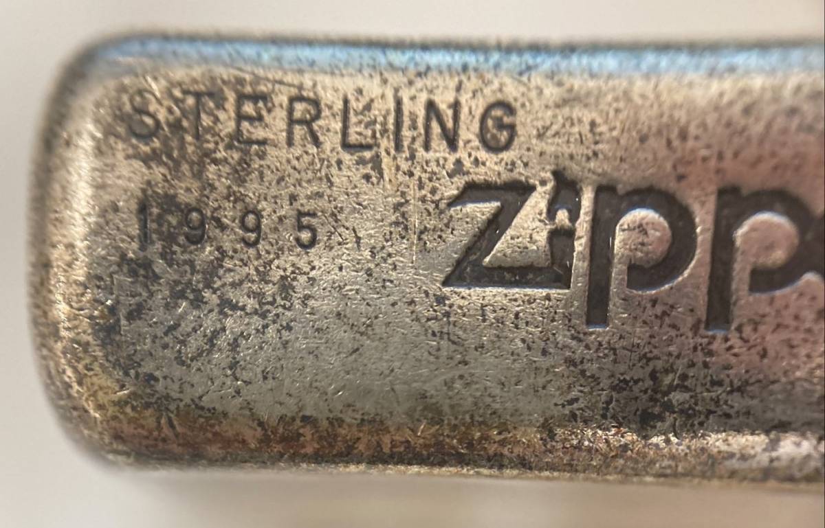 17464-1　ZIPPO　ジッポ　1995　STERLING　SILVER　銀　SV925　スクエア　ヴィンテージ　スターリング　シルバー　フラットトップ_画像5