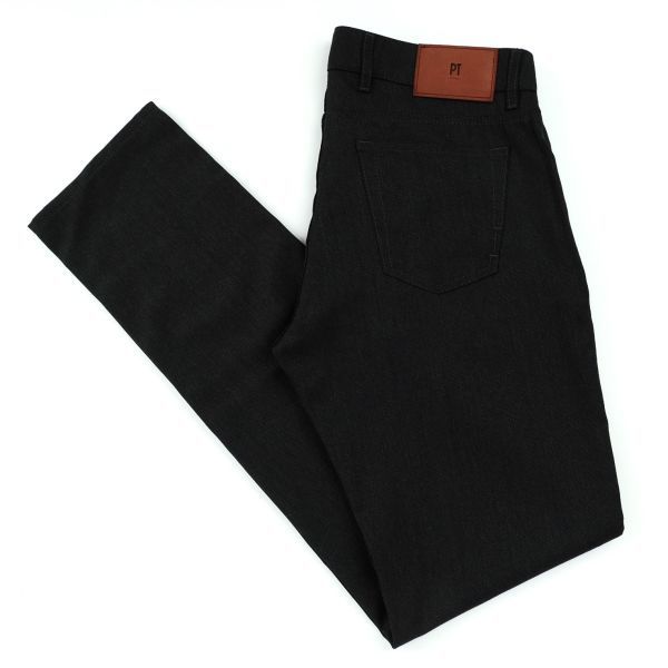 【新品未使用】PT Torino Denim ピーティートリノ◆PT05◆32◆JAZZ◆ウール ストレッチ ストレートスリム デニム パンツ◆チャコールグレー_画像1