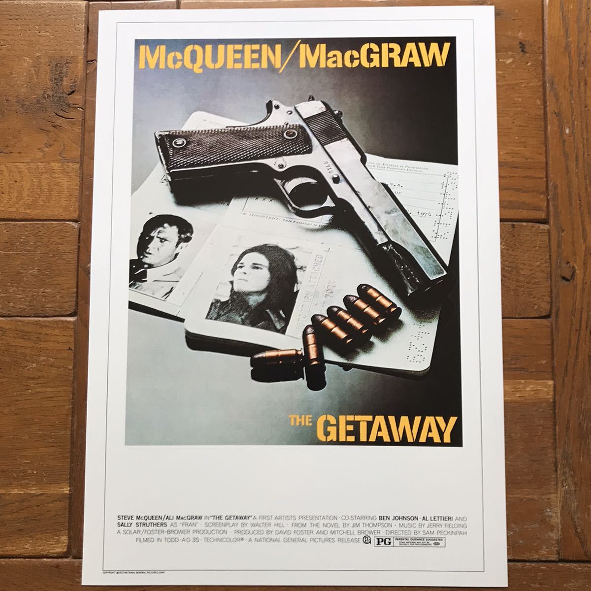 US版ポスター『ゲッタウェイ』（The Getaway）1972★スティーブ・マックイーン/サム・ペキンパー/ウォルター・ヒルの画像1
