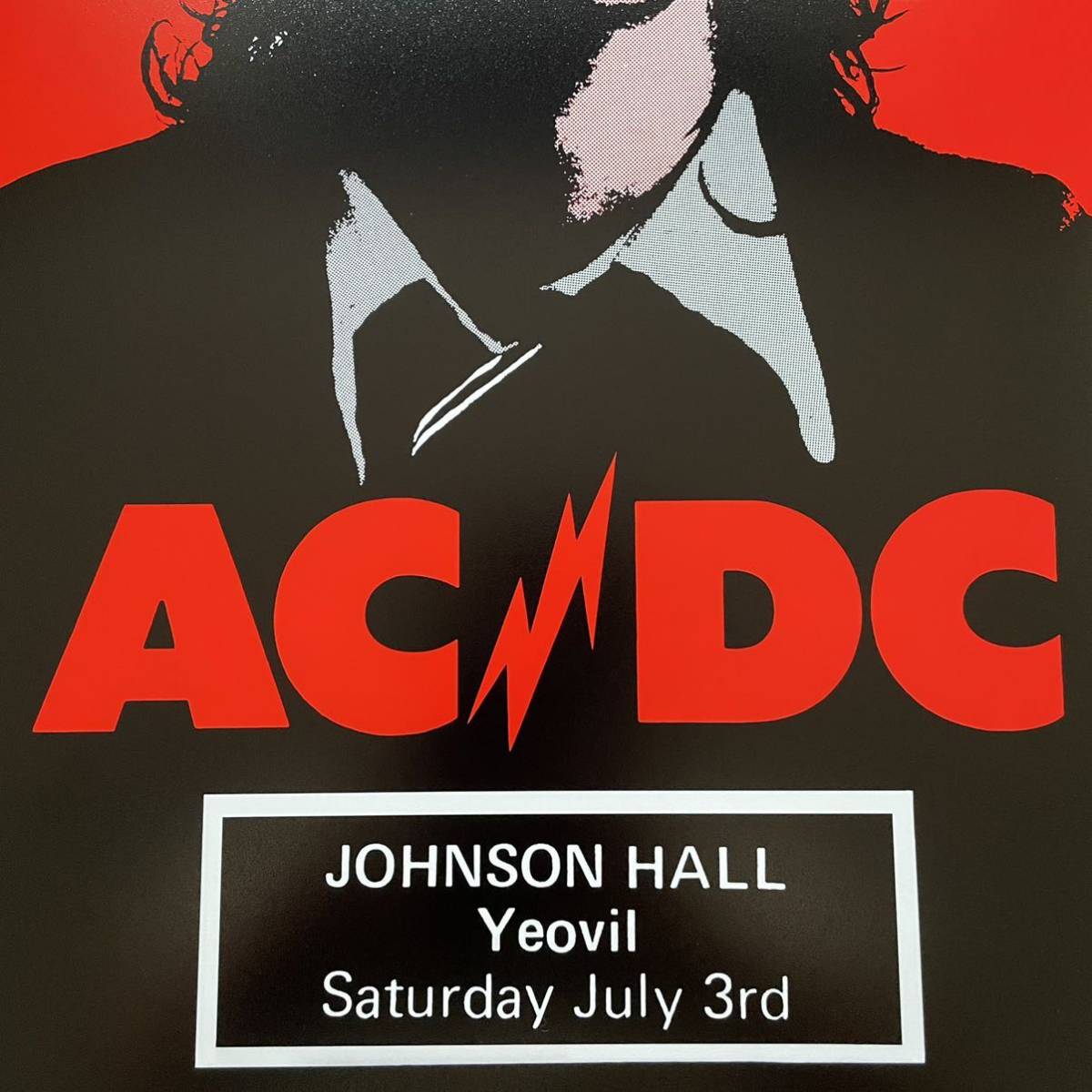 ポスター★AC/DC 1976年 イギリス・ツアーポスター レプリカ★アンガス・ヤング/ボン・スコット/ギブソン SG/マルコム・ヤング/の画像3