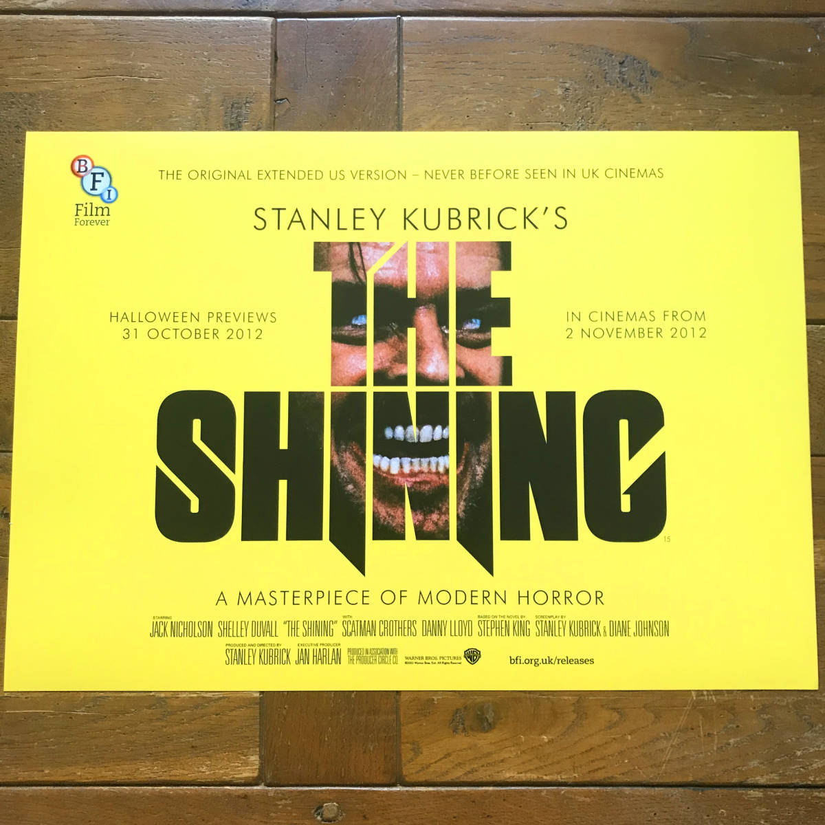 海外ポスター『シャイニング』（The Shining）#2★スティーヴン・キング/スタンリー・キューブリック/ジャック・ニコルソンの画像3