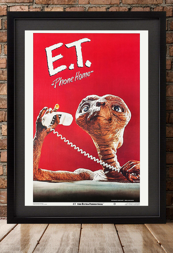 US宣伝用ポスター『E.T.』（E.T. The Extra-Terrestrial）④★スティーヴン・スピルバーグ_額装イメージ（額は付属しません）