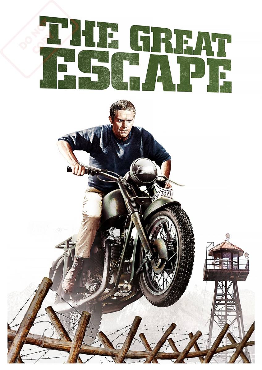 ポスター『大脱走』The Great Escape★スティーブ・マックイーン/トライアンフ/TriumphTR6/BMW/Steve McQueen_ポスターサイズ：42cm × 29.7cm