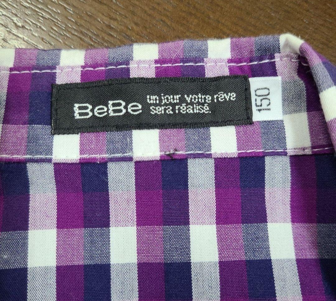 BeBe☆ベベ☆シャツ☆半袖☆150cm☆紫☆送料込