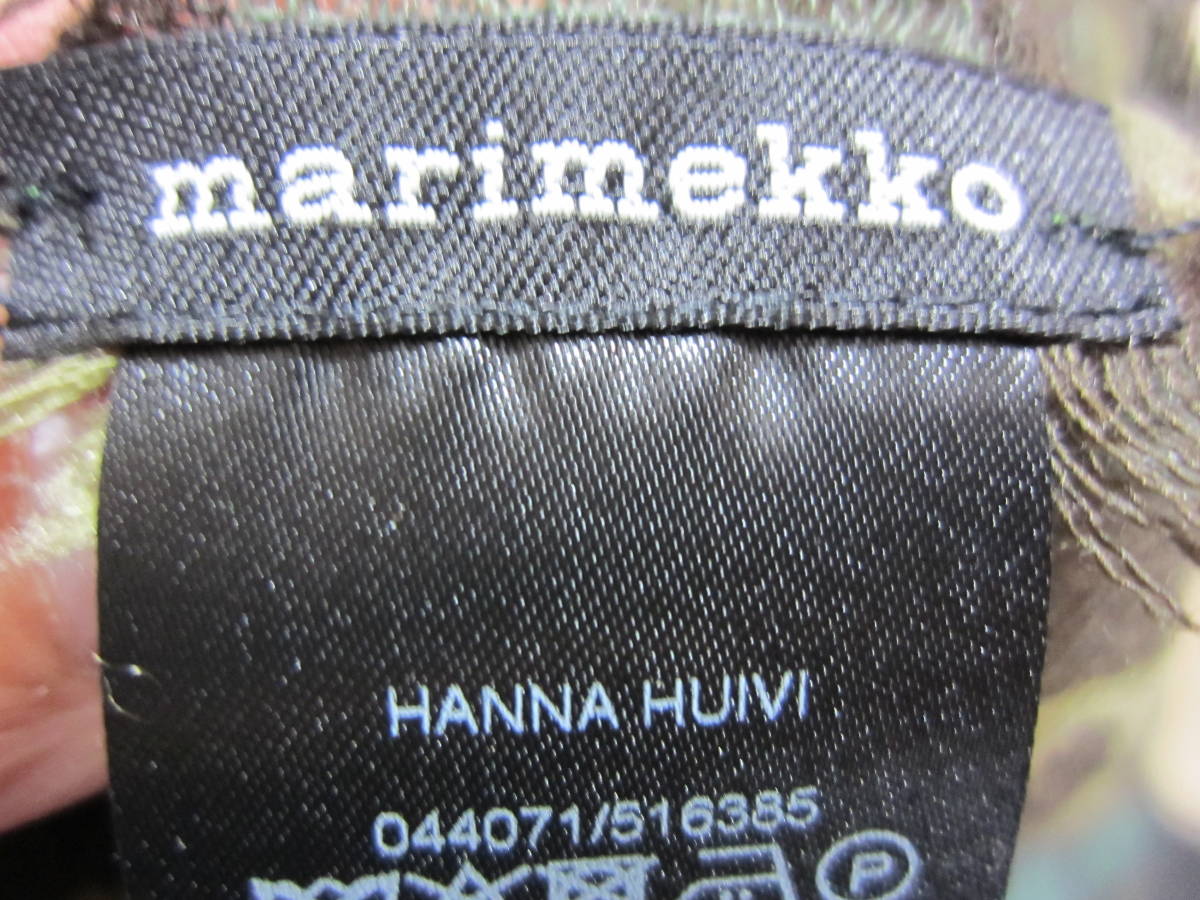 MARIMEKKO マリメッコ ウール カシミヤ HANNA VILLAHUIVI モデル ストール ショール アフガン マフラー レディース メンズ タ346_画像4