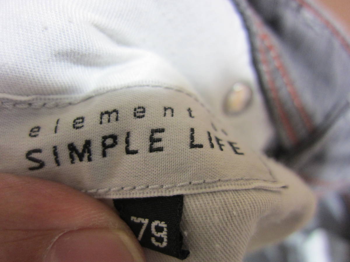 SIMPLE LIFE シンプルライフ メンズ W79cm デニムパンツ ジーンズ ボトム メ16271