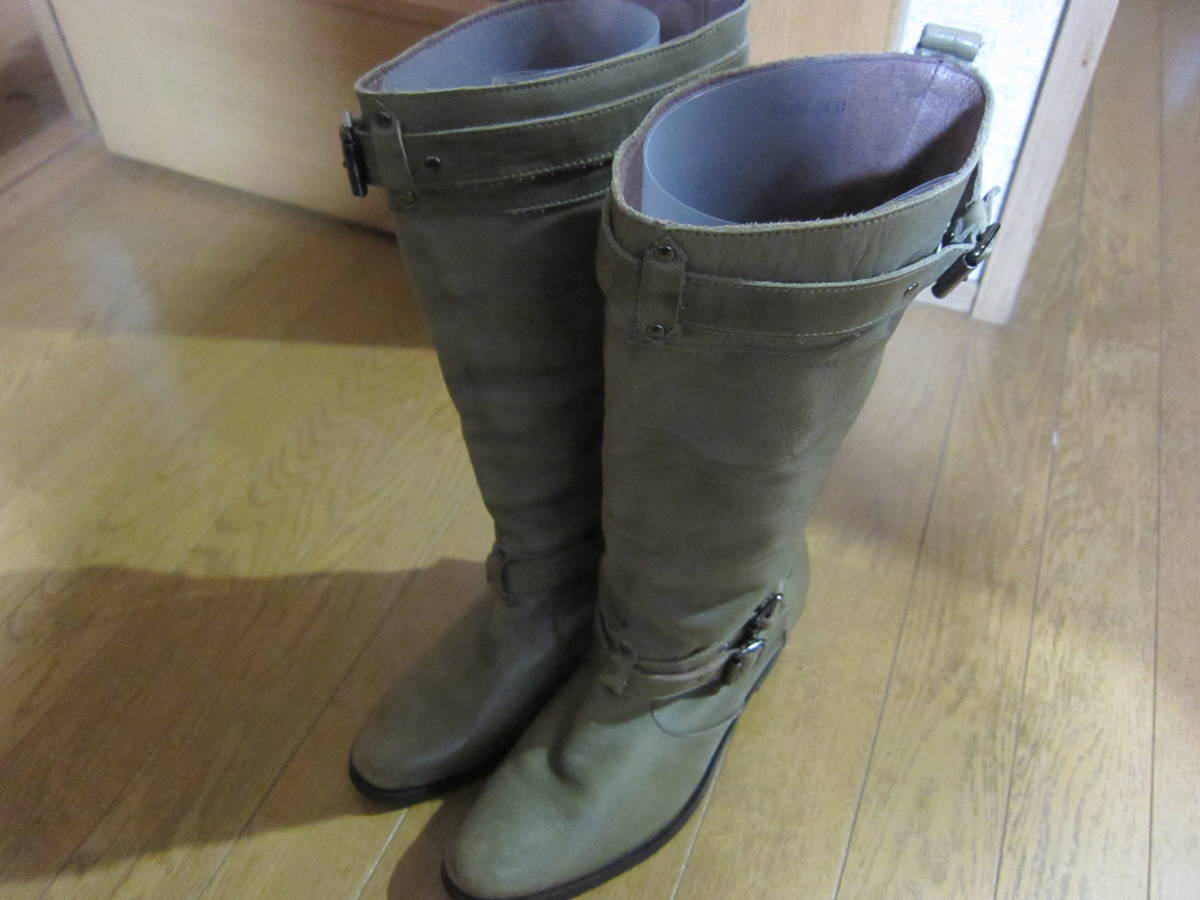 pisaroPISARO 24cm made in Japan natural leather original leather boots shoes shoes lady's A13