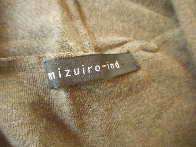 Mizuiro印度開衫外套炭黑×黑色使用 原文:ミズイロインド カーディガン 羽織 チャコール×黒 used