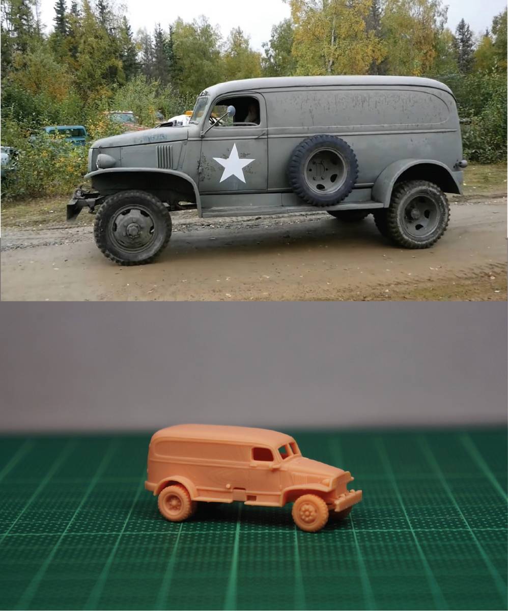 1/144 WWII USA Chevrolet G506 Panel Truck (fine detail) Resin Kit_画像2