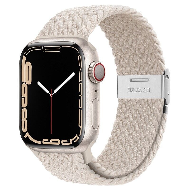 Apple watch アップルウォッチ用 バンド ベルト 編組ソロループ 調整金具 新品未使用 ブラック