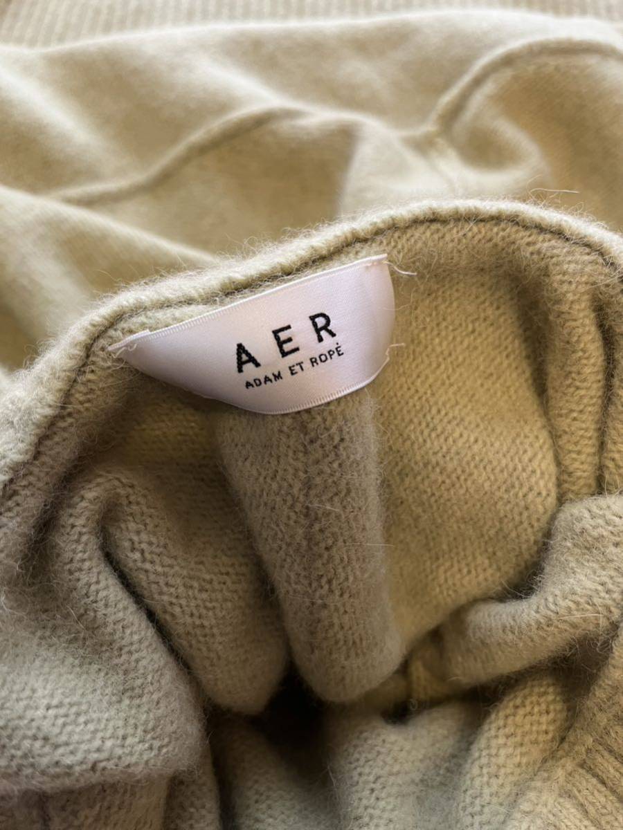 アダムエロペ　AER きれい色♪ ニットワンピース ロングワンピース　セーター　ニット　ネックニットワンピース ハイネック_画像9