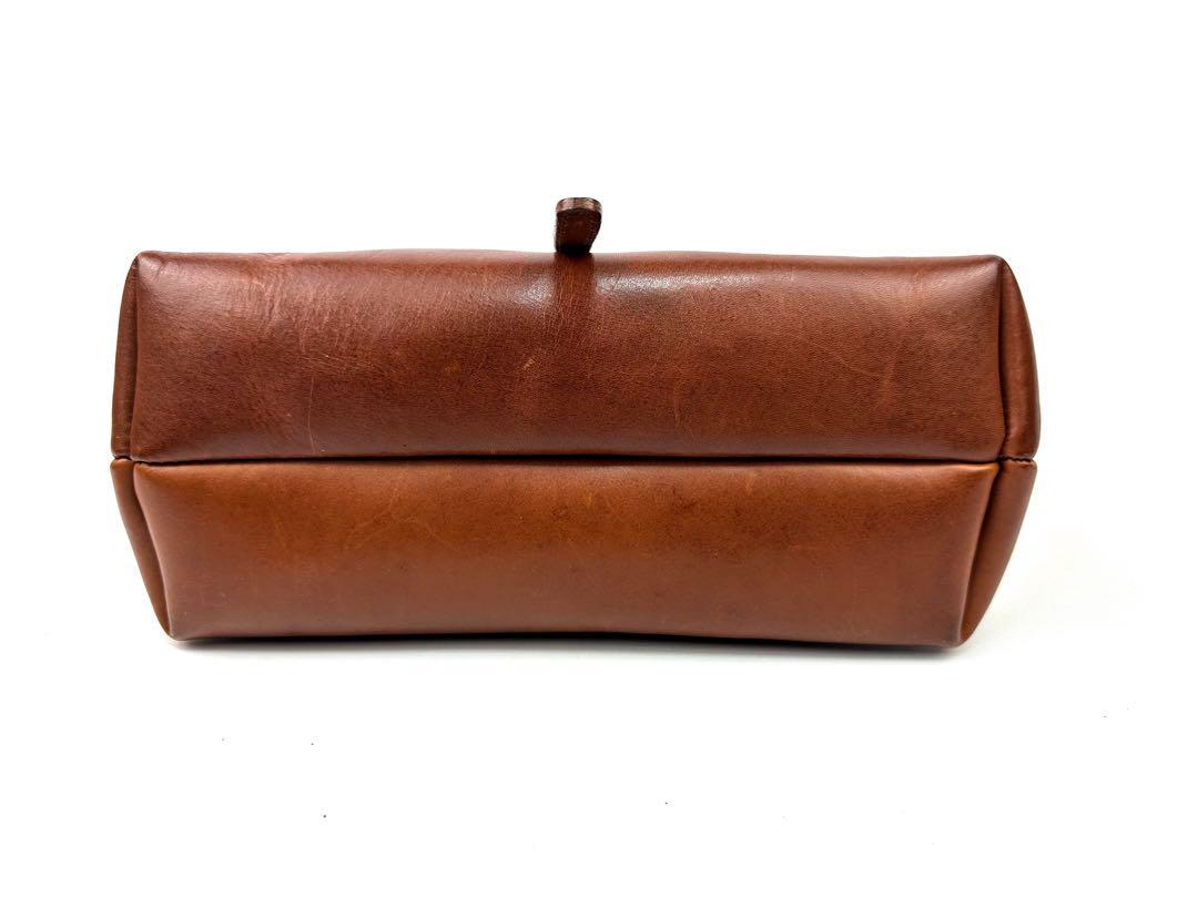 TIDEWAY タイドウェイ LEATHER　レザハンドバッグ　ブラウン　茶革 leather bag briefcase Vintage bag hand bag ビジネスバッグ