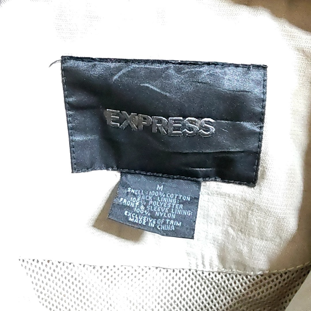 B5 EXPRESS ベージュ M ドリズラージャケット スウィングトップ ジップアップ ハリントン ジャケット ビンテージ アメリカ 古着 メンズ